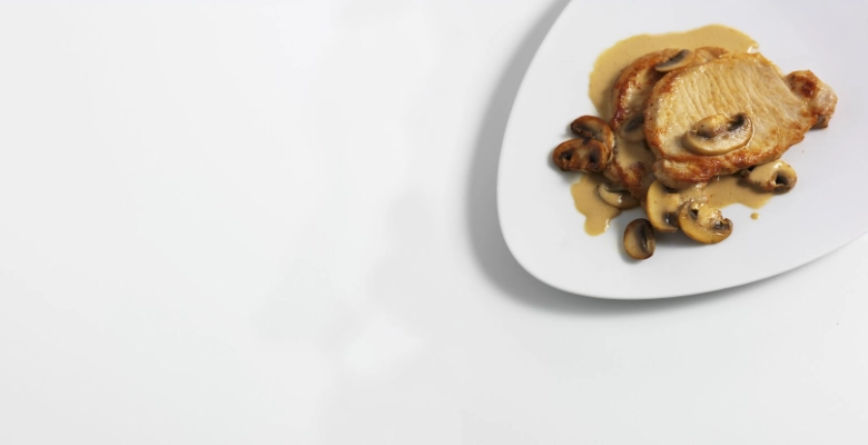 Bio-Rahmschnitzel mit Champignons