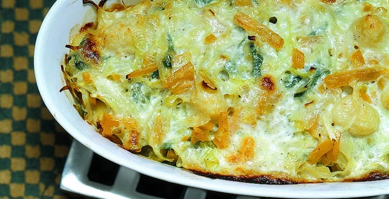 Gratin di gnocchi bio con verdure